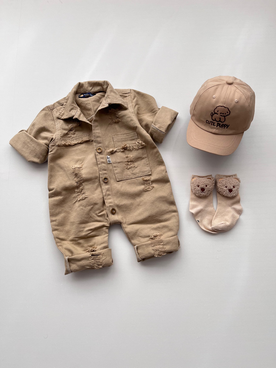 سرهمی کتان خاکی زاپ دار ۱۰۱۱۹