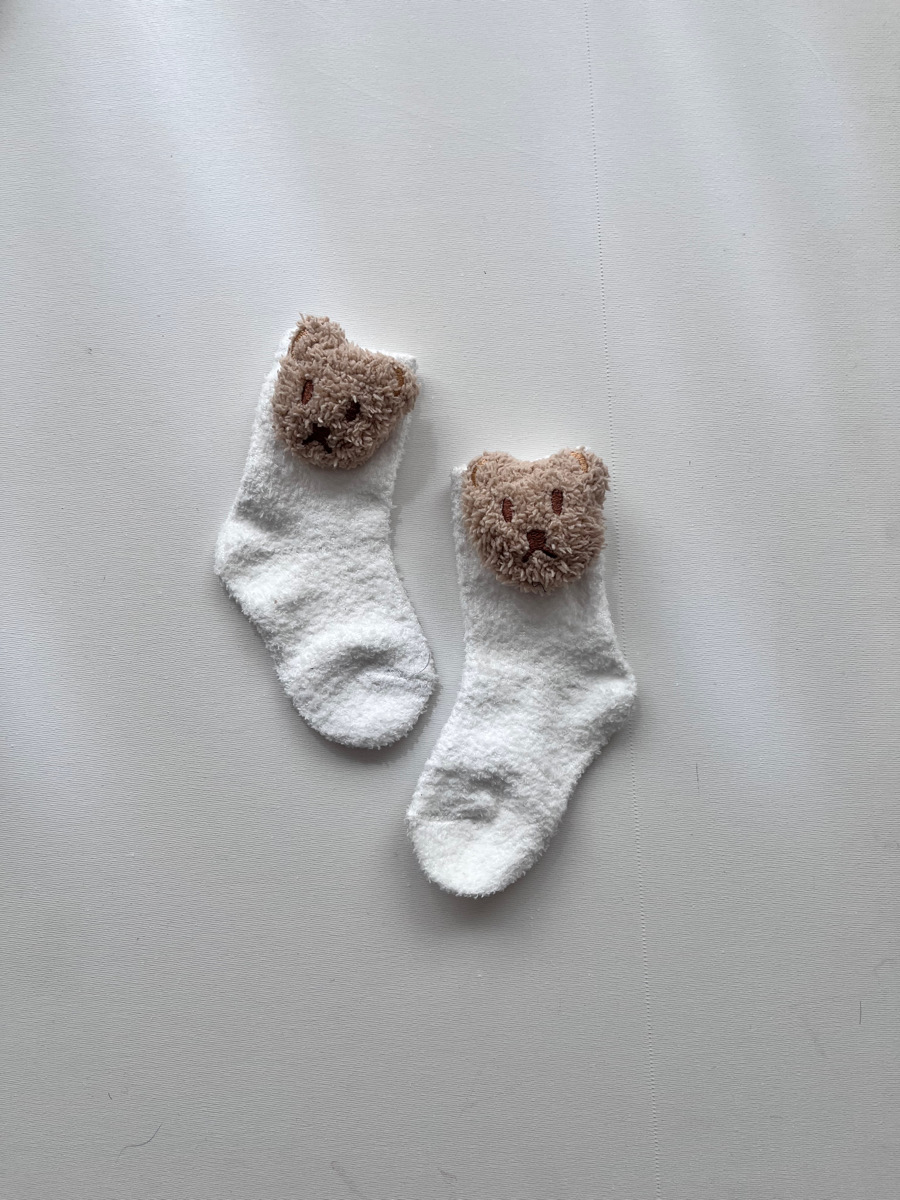 جوراب موهری تدی سفید ۴۰۴۱