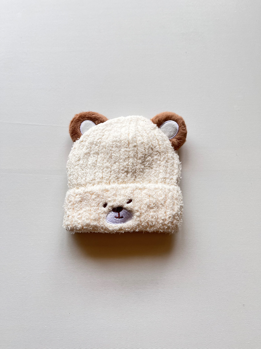 کلاه موهر سفید تدی ۲ گوش ۱۰۰۵۶