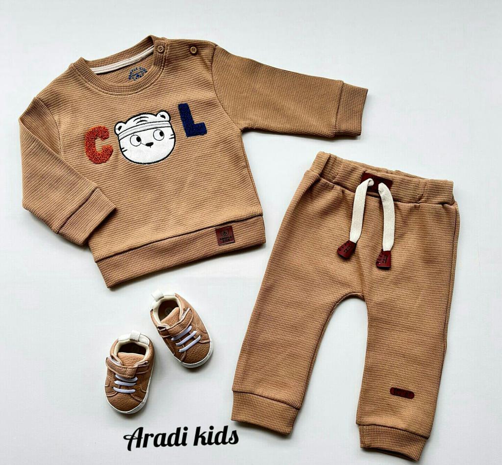 ست شلوار و دورس cool نسکافه ای ۹۰۱۱