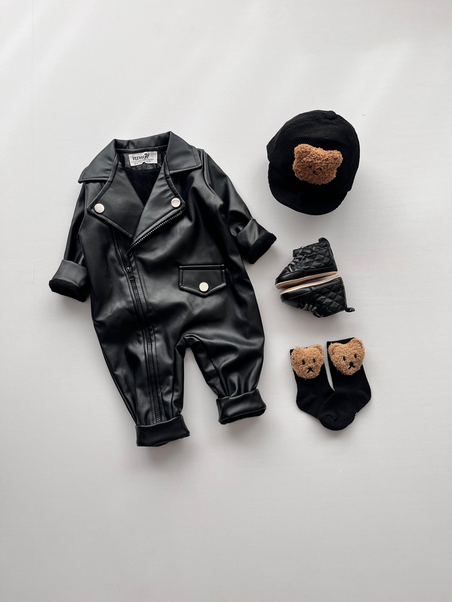 سرهمی چرم سیاه یقه ایتالیایی ۱۰۲۴