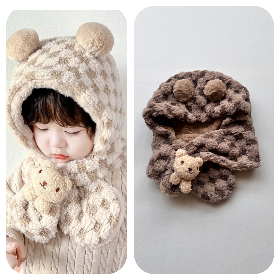 کلاه تدی شکلاتی و قهوه ای شال گردن ۱۰۰۳۸