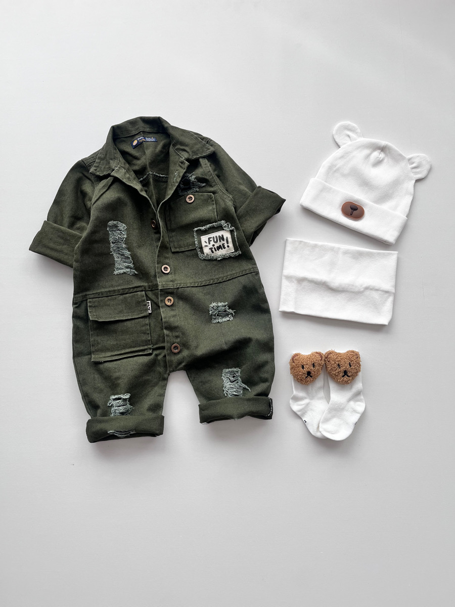 سرهمی کتان سبز فان تایم ۱۰۵۶