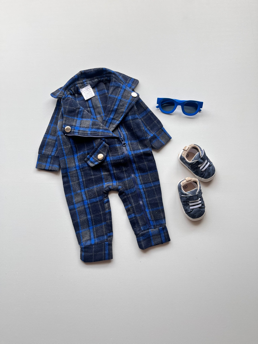 سرهمی موهر چهارخونه آبی ۱۰۳۲