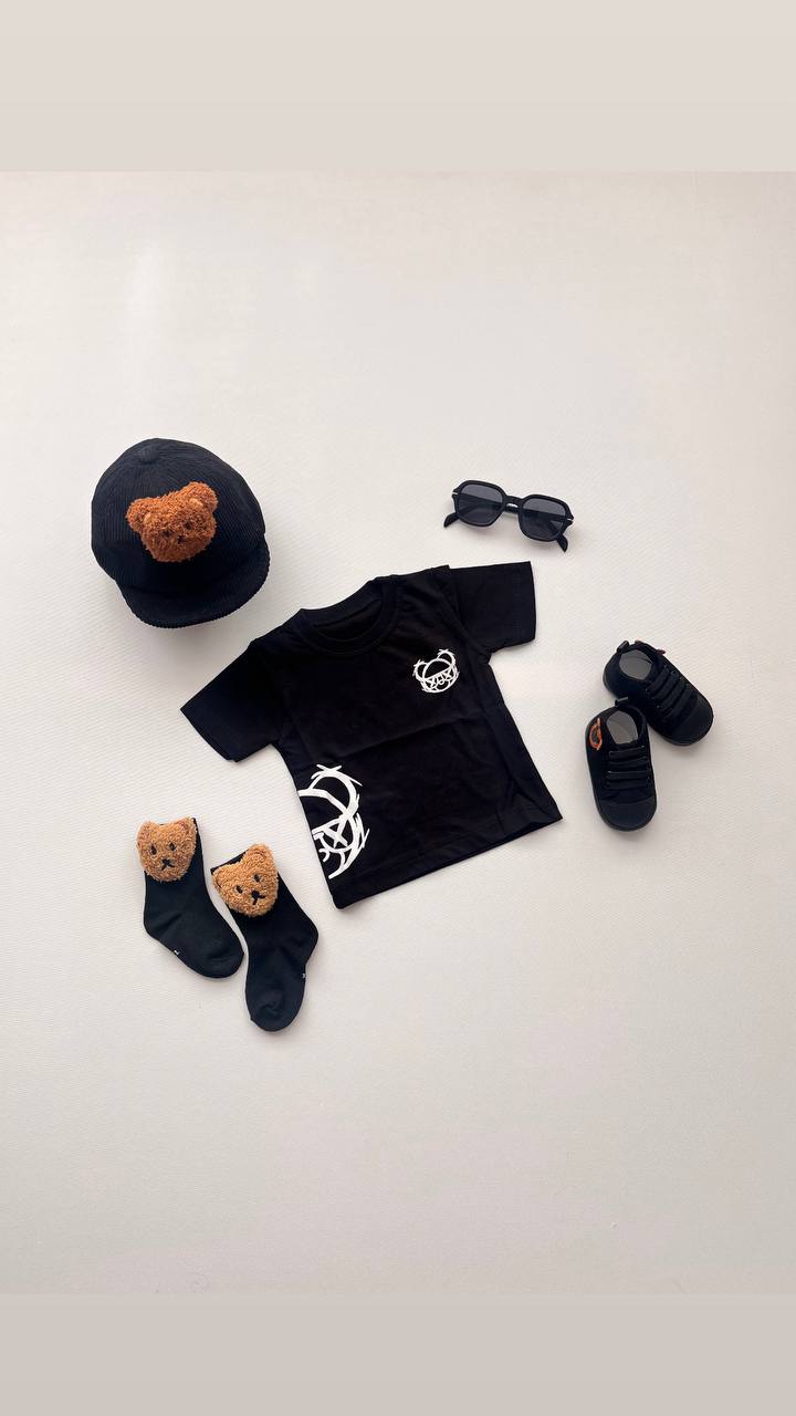 تیشرت نخی سیاه تدی ۰۰۱۰