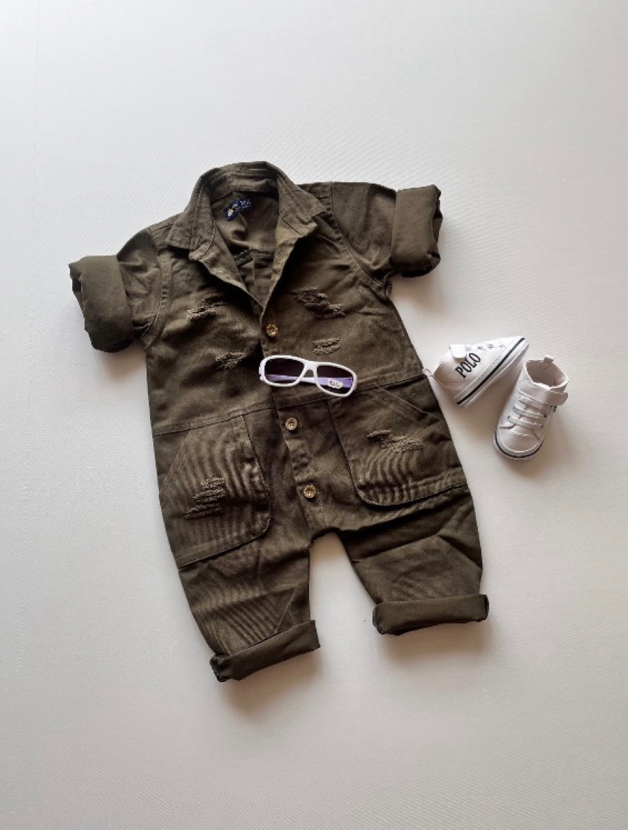 سرهمی کتان سبز تیره ۱۰۳۰